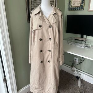 London Fog Double-Breasted Tan Trench Coat